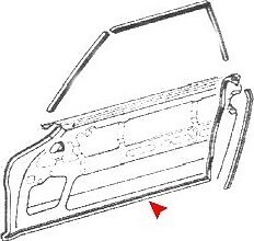 Door Seal Front Right URO For 1968-1971 Mercedes-Benz 280SL - Picture 4 of 6
