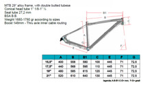 Cadre MTB Alu 29" Nemesi – Brut, Taille M (48 Cm), Pour Disque Et QR
