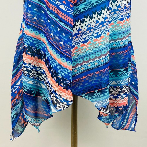 Mackenzie X Emily West Girls 10 Tribal Print A-Line Dress Strappy Necklines - Picture 2 of 6