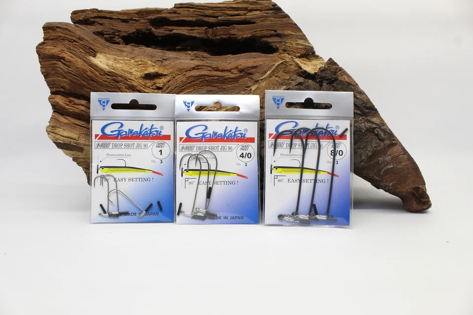 Gamakatsu Dropshot Jig 90 Größe 1 4/0 8/0 Inhalt 3 Stück Dropshot Haken - Bild 1 von 1