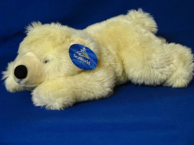 seaworld polar bear stuffed animal