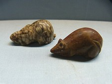Kleine Figuren Ratte und Hase  Stein Onyx  5 cm