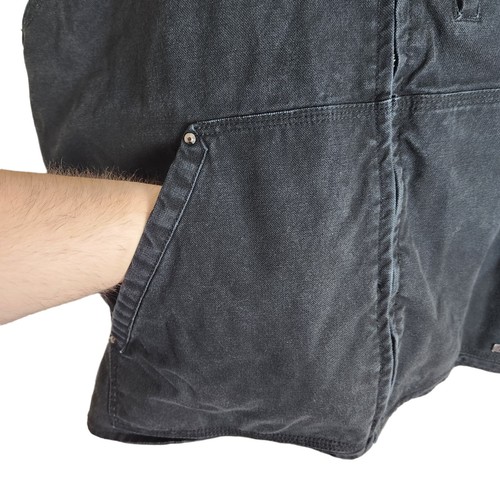 Smiths Black Front-Pocket Sherpa-Lined Canvas Vest-Men size Large - Picture 4 of 15