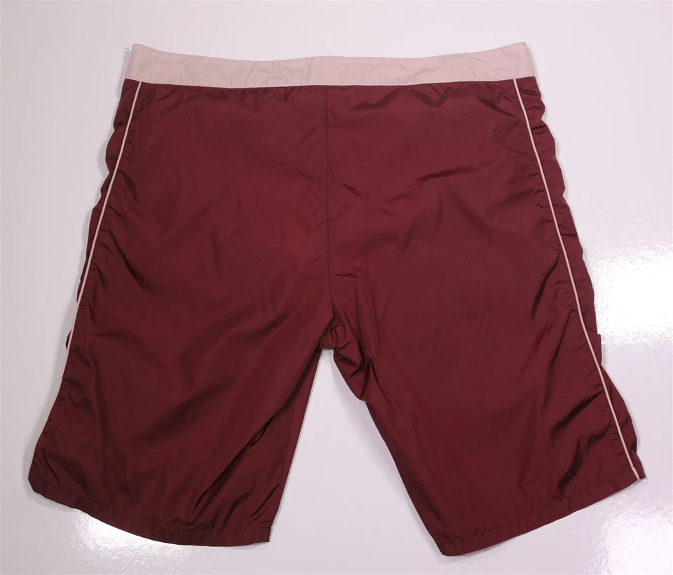 Prada Burgundy Polyamid Lined Swimtrunks Swimsuit Eu 50 - US Medium - Image 3 of 4