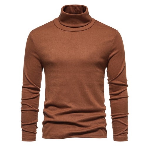 Mens Roll Turtle Neck T Shirt Casual Winter Slim Long Sleeve Thermal Jumper Tops - Picture 11 of 34