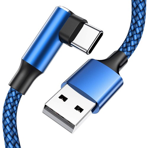 USB C Cable 90 Degree Right Angle2Pack 10FT USB A to Type C Nylon Braided Fas...