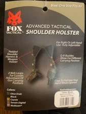 FOX TACTICAL ADVANCED TACTICAL SHOULDER HOLSTER - 1 SIZE FITS ALL - BLACK