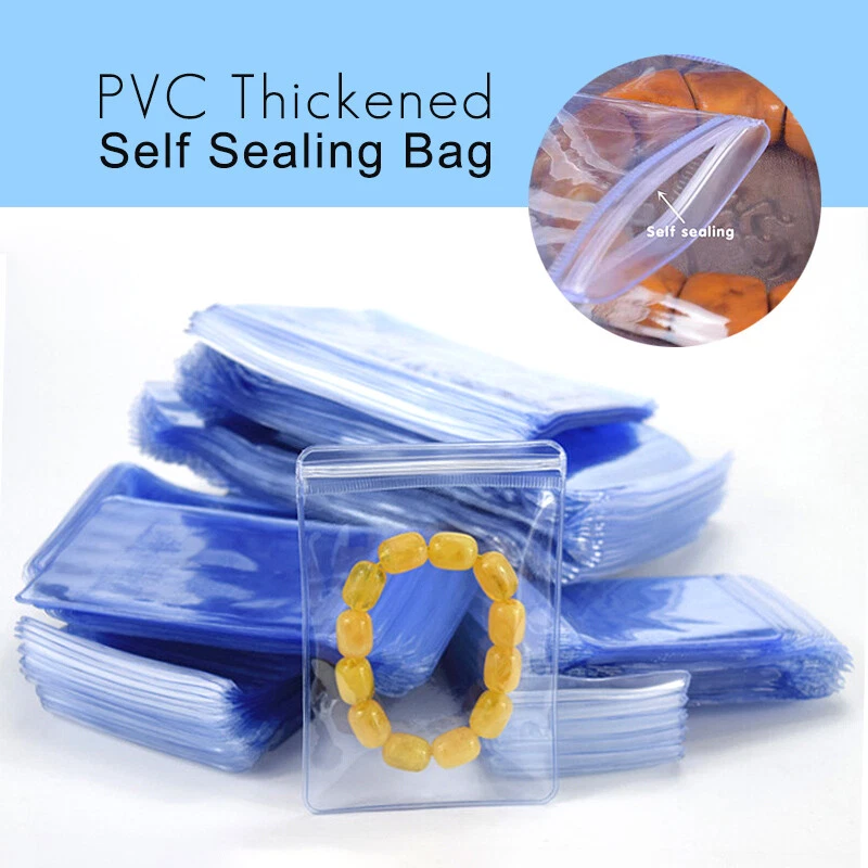 100pcs Thick Transparent Small Zip Lock Plastic Bags Ziplock Zip Zipped  Lock Reclosable Plastic Poly Bag Jewelry Packaging Bags