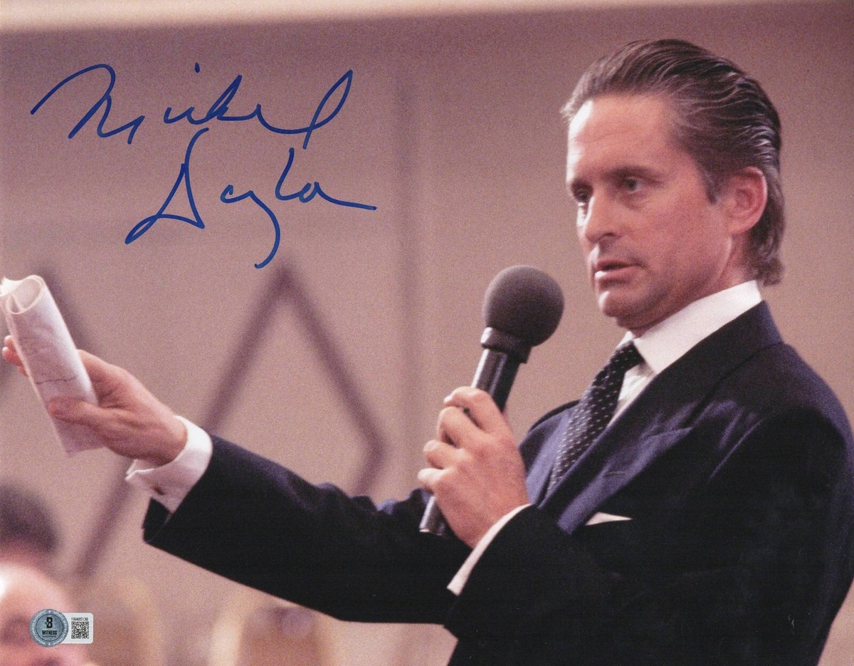 Michael Douglas Signed 11x14 Photo Wall Street Autograph Proof