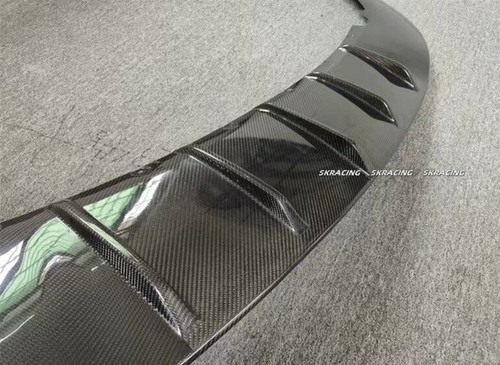 Difusor labial parachoques trasero de fibra de carbono real para Bentley Flying Spur 2020-2024 - Imagen 9 de 10
