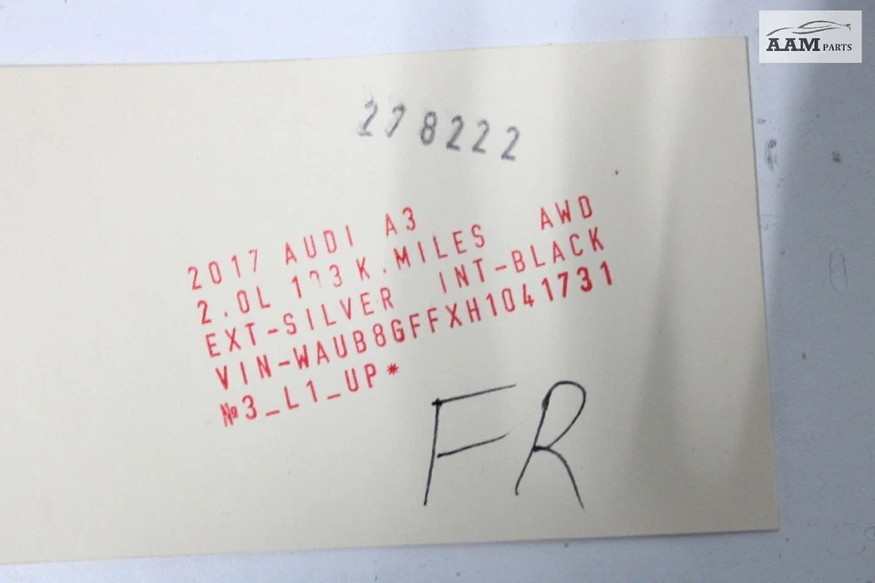 AUDI A3 QUATTRO 2015-2020 PUERTA DELANTERA DERECHA PASAJERO VENTANA CRISTAL OEM Foto 4 de 4