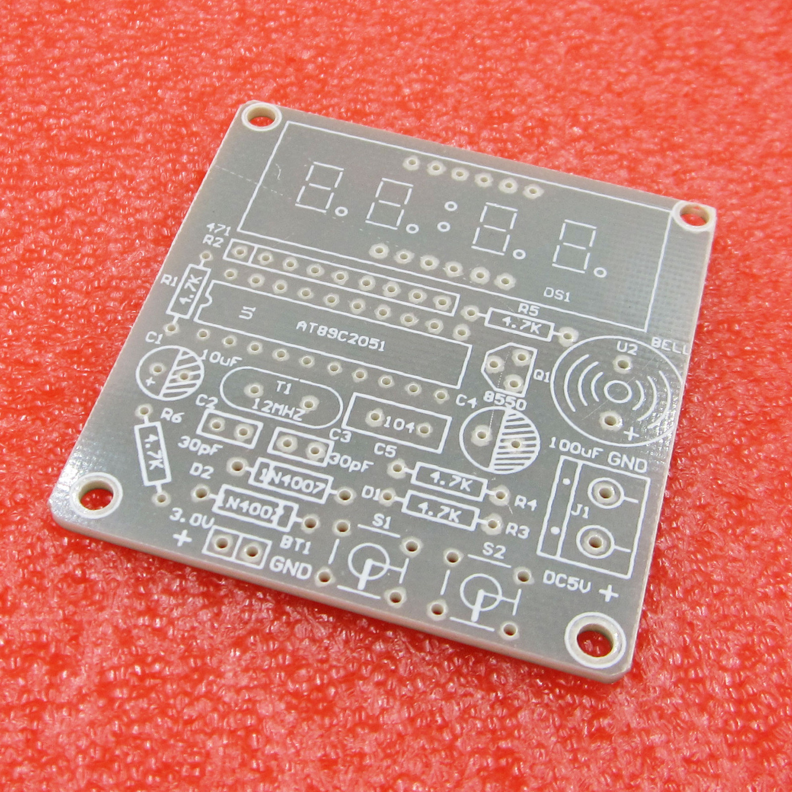 Audio Technica Ath Buy AT89C2051 Digital Electronic Clock 4-Bit DIY Kit Online In India Digital Son - Foto 1