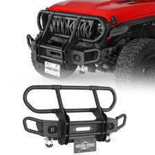 Tube Front Bumper Grille Brush Guard for 2018-2025 Jeep Wrangler JL & Gladiator 
