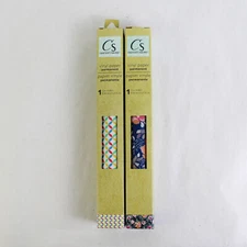 Lot of 2 Crafters Square Vinyl Paper Permanent 12x48" Pattern Floral Geometric