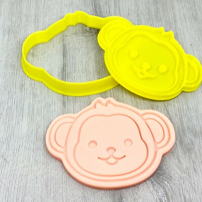 Monkey Cookie Cutter & Fondant Stamp - Baby Shower Birthday Gift | eBay ...