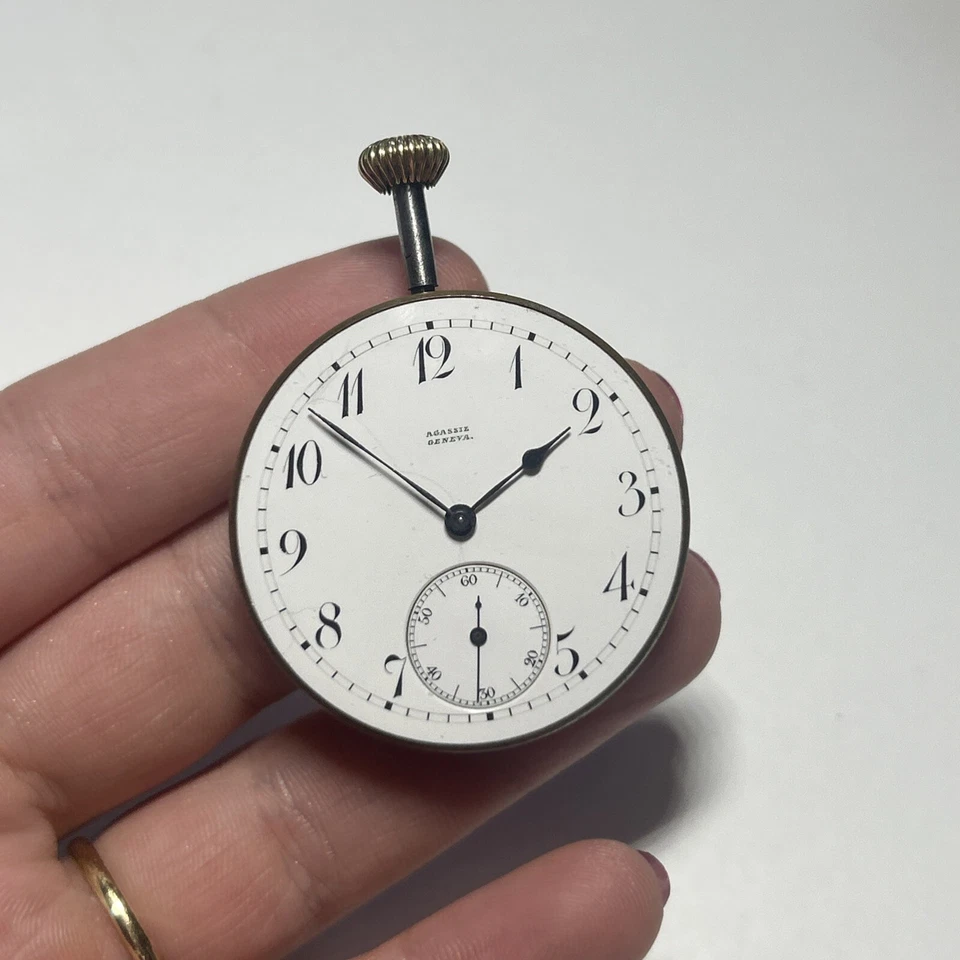 Art Deco AGASSIZ Geneva Swiss Men’s Pocketwatch Movement - Image 2 of 4