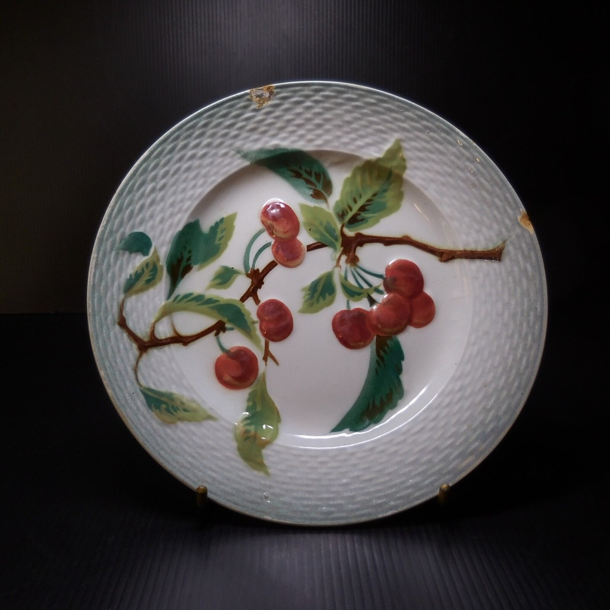 Ceramic Plate Faience North SAINT-AMAND HAMAGE France Art Nouveau
