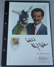 Odręczny autograf Urs Kliby i Caroline Philswiss 1985 (112194)