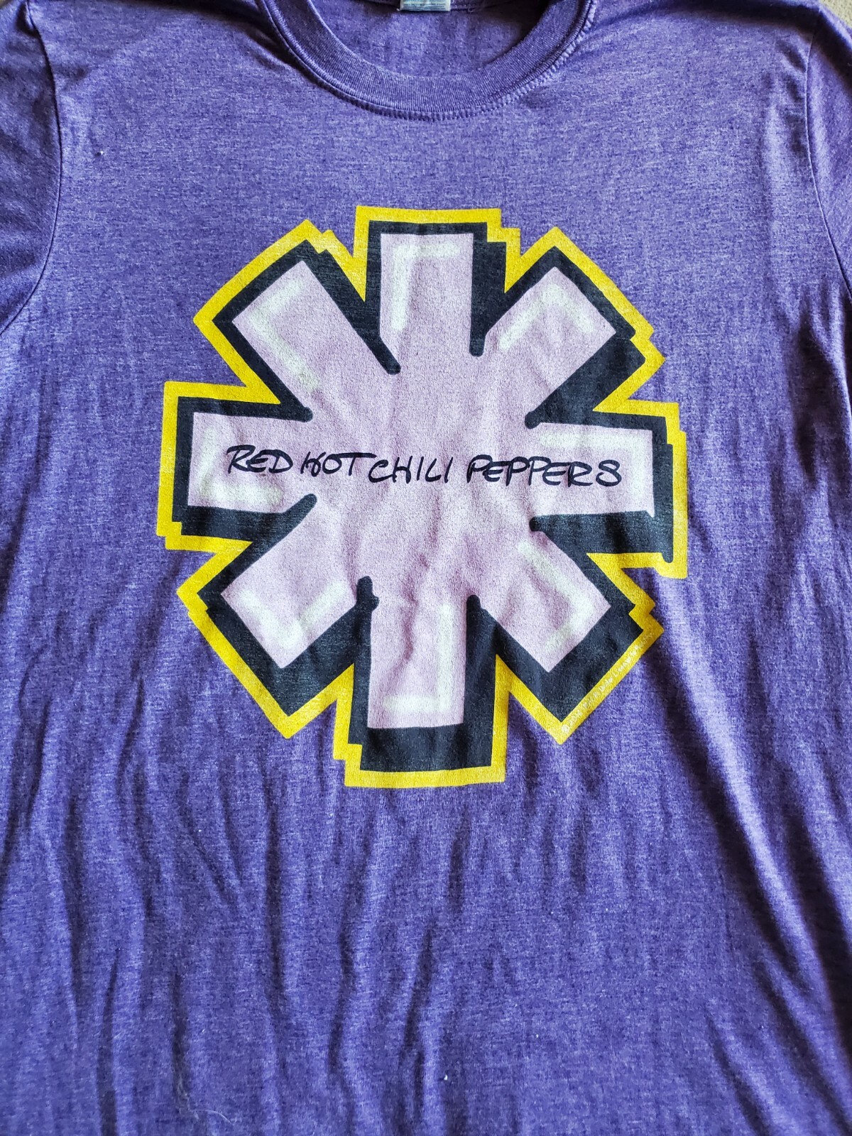 RED HOT CHILI PEPPERS RHCP the GETAWAY TOUR Shirt Purple Burnout T Shirt  Size L