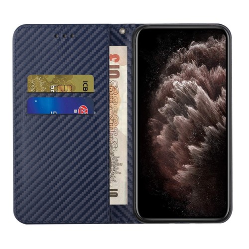 Magnetic Carbon Fiber Wallet Phone Case For iPhone 16 15 14 13 12 11 Pro Max 16E - 第 5/16 張圖片