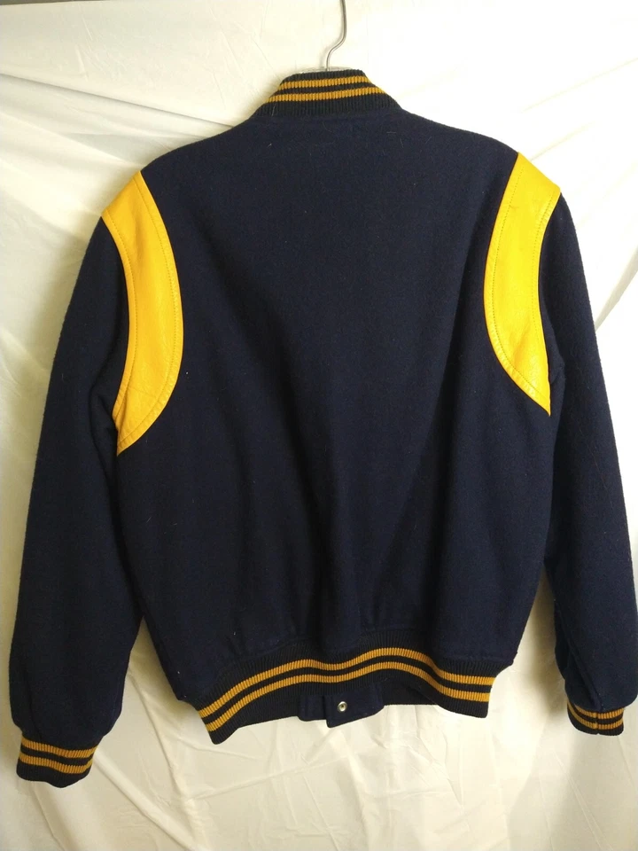Abrigo Chaqueta De Colección Para Hombres Vox Sportsman Club Talla M Universitario Azul Marino Mostaza Amarillo #34 Foto 2 de 4