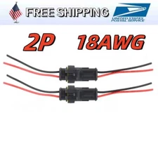 2Pin Way Car Waterproof Male Female Electrical Connector Plug Wire Kit Set
