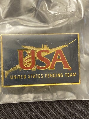 Olympic Fencing Pin USA United States Fencing TEAM Unopened