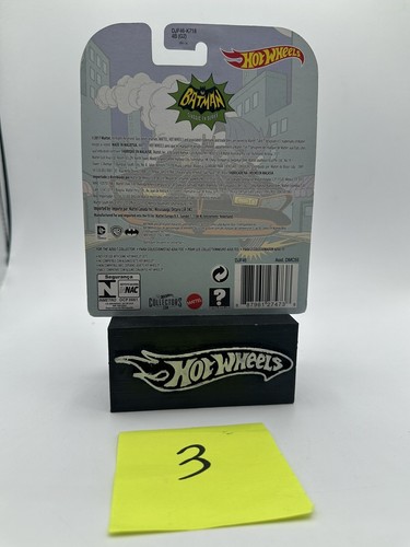 Hot Wheels TV Series Batmobile Retro Entertainment Real Riders Batman DJF46 New - Picture 2 of 3