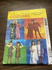 MCCALL'S COSTUMES PATTERN 2896 BOYS'/GIRLS' DEVIL/KING/QUEEN/MORE SZ 3-4 TO 7-8