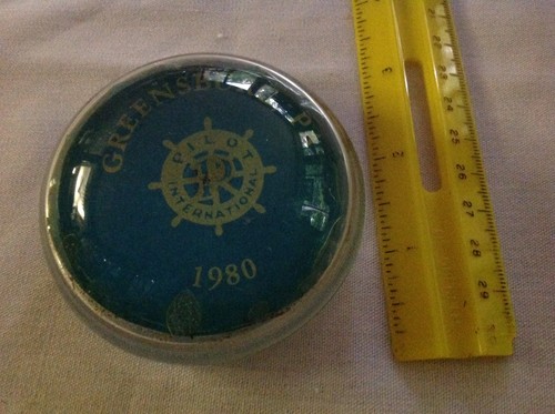 Greensburg 1980, Pa. Pilot International Glas Briefbeschwerer - Bild 4 von 6
