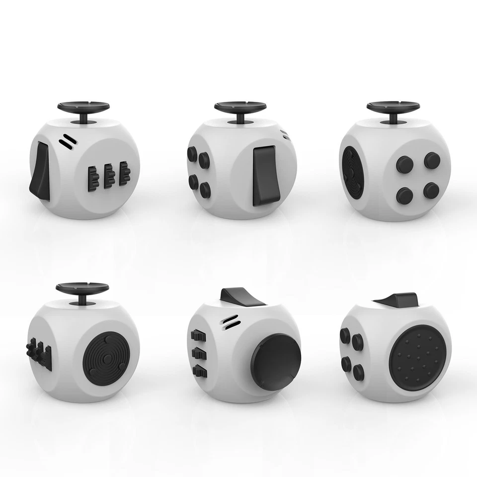 Helect Fidget Cube Toy Stress Anxiety Relief Focus Attention Work Puzzle Cube - Image 4 of 4