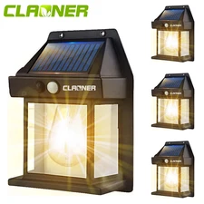 LED Solar Power Light Outdoor Garden Yard PIR Motion Sensor Security Wall Lamp