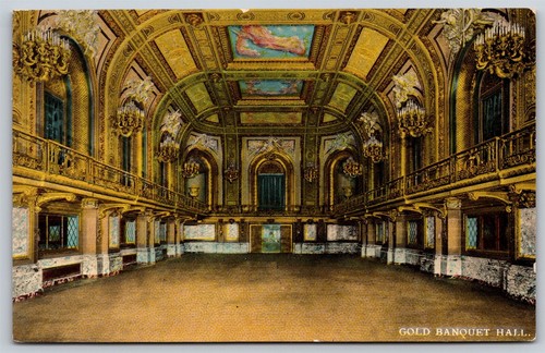 Postcard Old Banquet Hall, Congress Hotel & Annex, Chicago IL C59