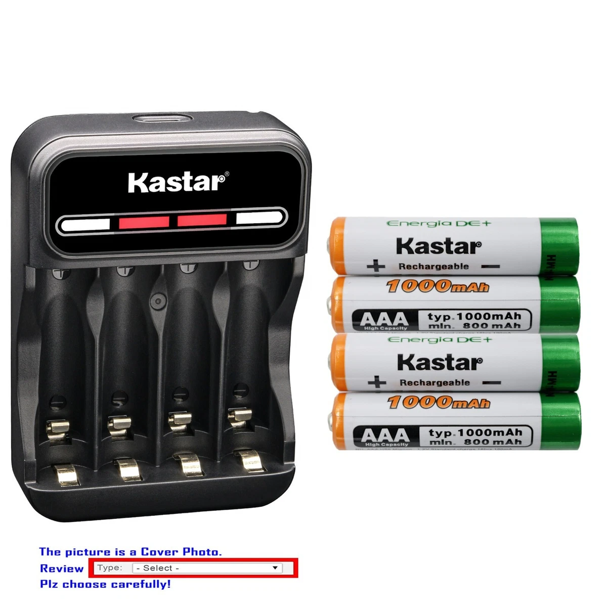 Kastar AAA Battery CMH Charger for Sennheiser RS195 RS 195 PXC 250