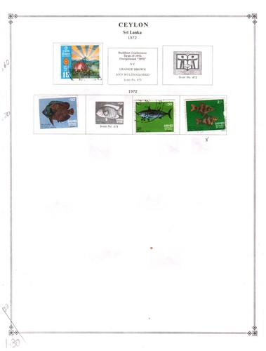 Collection, Ceylon Scott Pages, 1903/1973, Cat $124, Mint & Used - Picture 20 of 21