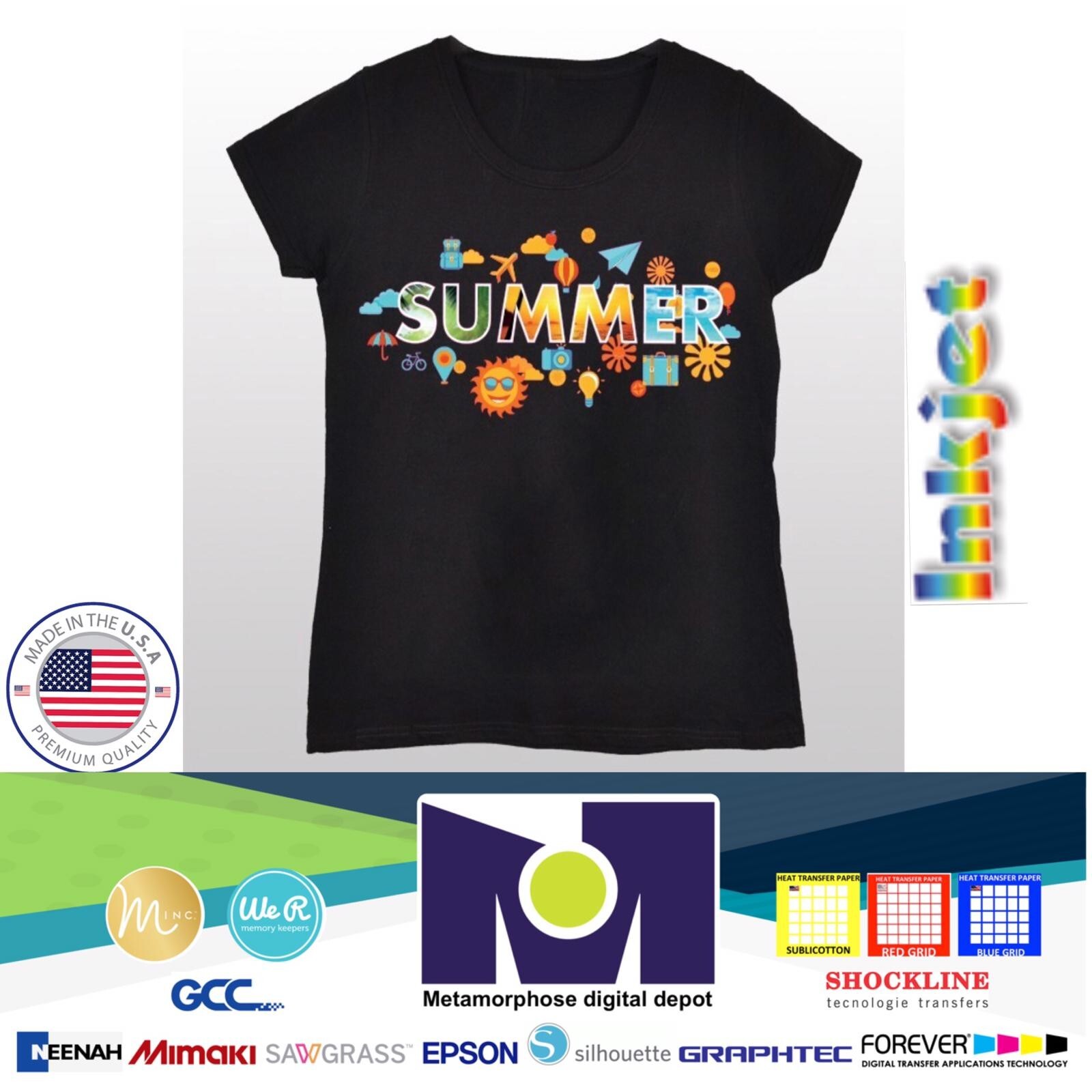 Inkjet Printable Heat Transfer Paper for Dark Fabrics Blue Lines 50 Sh  8.5"x11" | eBay