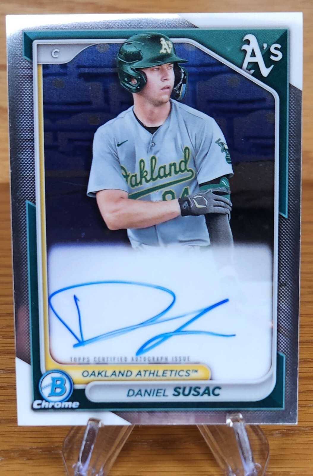 2024 Bowman Chrome Daniel Susac Auto #CPA-DS Athletics 