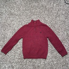 Izod Red/black 1/4 Zip Embroidered Logo Pullover Sweater Boys Sz XXS 4/5