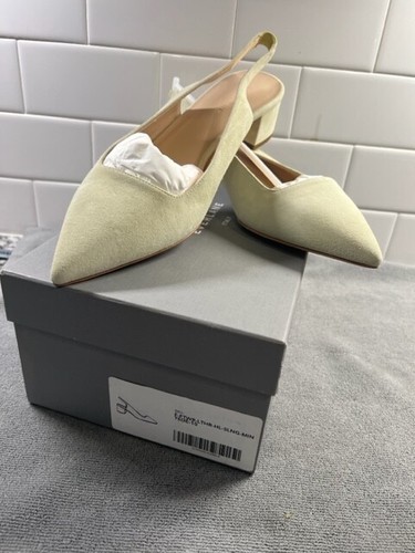 EVERLANE ITALY The Editor Slingback Heel Retail $310 SIZE 9H Mint Suede - Picture 2 of 6
