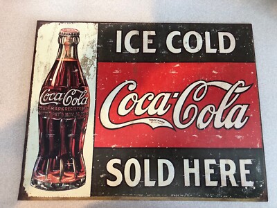 Retro Coca-cola Metal tin Sign -official Vintage style coke advertising