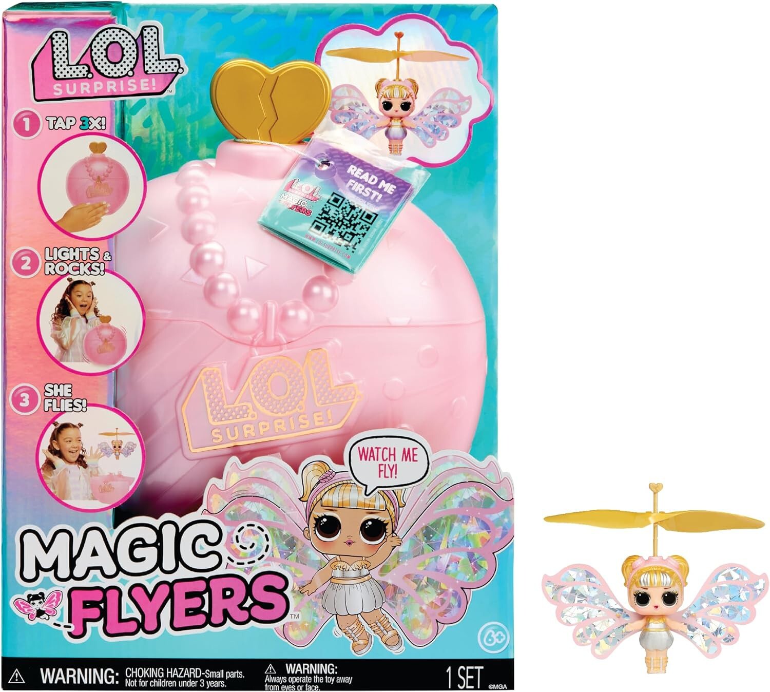 Magic Flyers Surprise SKY STARLING Hand-Guided Flying Doll MGA L.O.L.