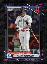 2024 Bowman Chrome Prospects Fuchsia Lunar Refractor 171/199 Roman Anthony 1v3