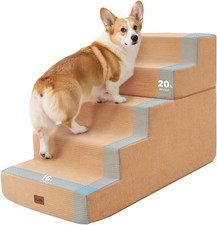 Made4Pets Dog Stairs for High Bed, Extra Wide Pet Stairs for Bed Couch Sofa, 35D
