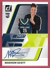 2025 WNBA Donruss Next Day Auto Madison Scott Dallas Wings