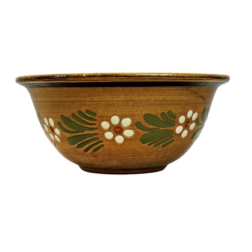Soufflenheim rustico francese vintage Alsazia set 4 ciotole cereali terracotta margherita - Foto 3 di 8