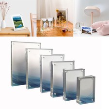 Photo Frame Acrylic Transparent Decor Desktop Display Stand Double-sided