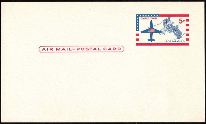 Canal Zone #UXC1 First Postal Card upss #SA1 Mint (Scarce) 
