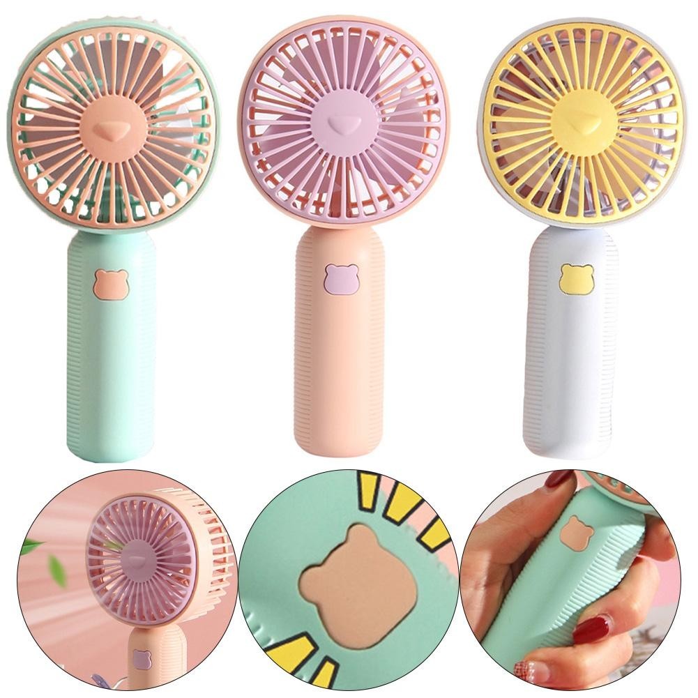 Ventilador de bolsillo de dibujos animados de dormitorio fácil de llevar funcio