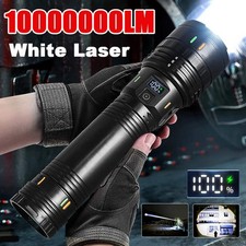 Super High Power LED Flashlight 10000000LM Rechargeable Torch Light For Outdoor
