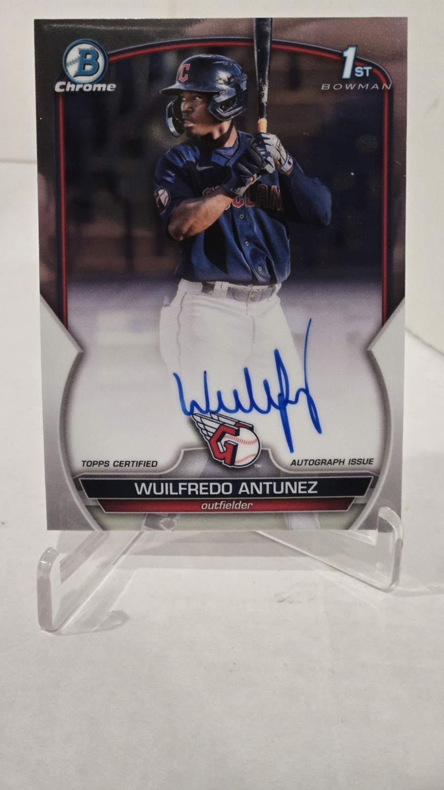 🔥2023 Wuilfredo Antunez 1st Bowman ⚾️CHROME ON CARD AUTO!🔥FREE SHIPPING!🔥🔥🔥